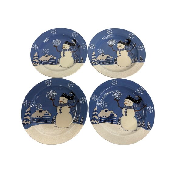 First Snowfall by J Wecker Frisch Canterbury Potteries Ltd Dishes-11 Pieces - Picture 2 of 5